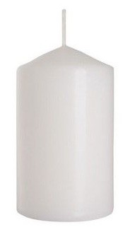 Svíčka válec Bílá 6x10cm Bispol - Duni Svíčky, svícny, kroužky Svíčky